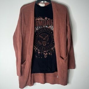 GUC! Universal Thread size Small cardigan sweater & Ramones shirt Sz medium.